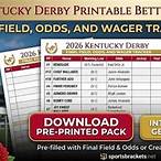 kentucky derby bet sheet